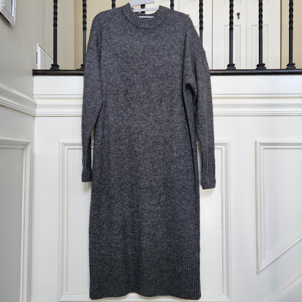 COS Oversized Alpaca-Blend Knit Midi Dress - Size XS (Pristine Condition)